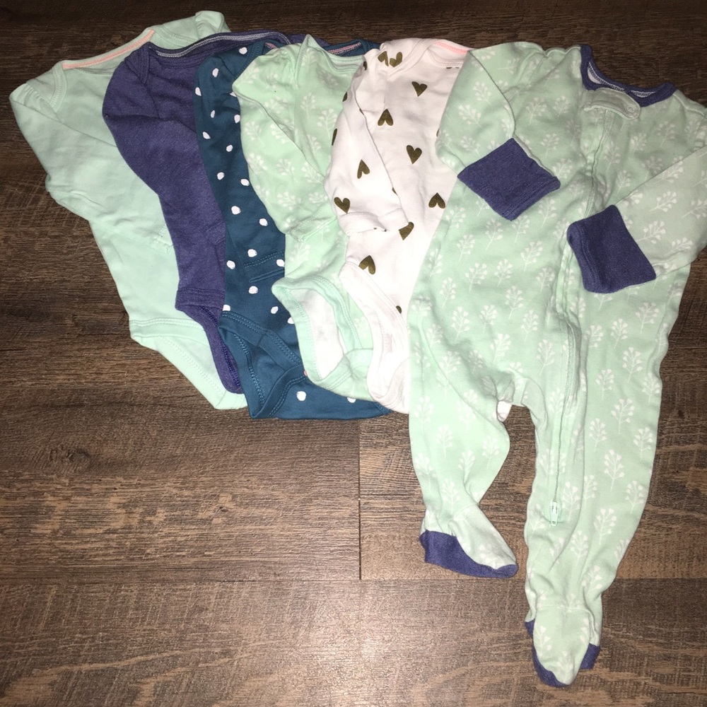 Cloud Island long sleeve onesies & sleeper.
